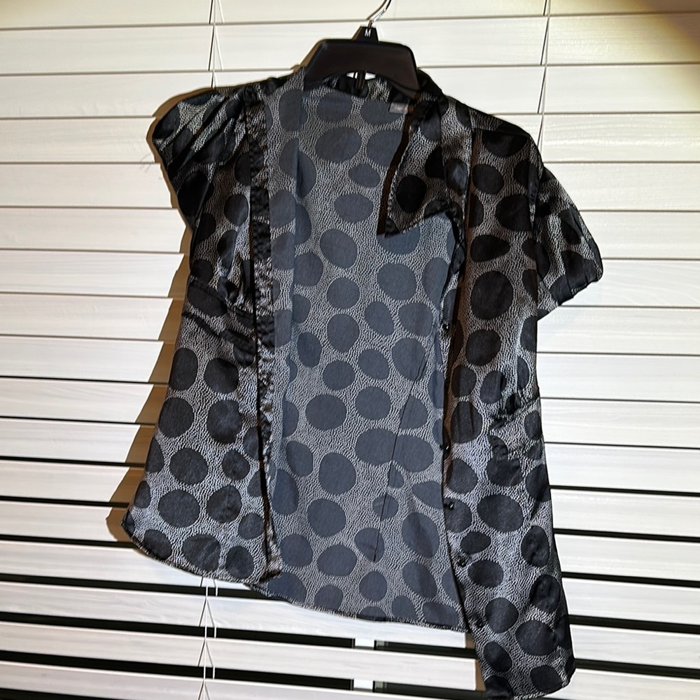 Apt. 9 Black Polka Dot Blouse